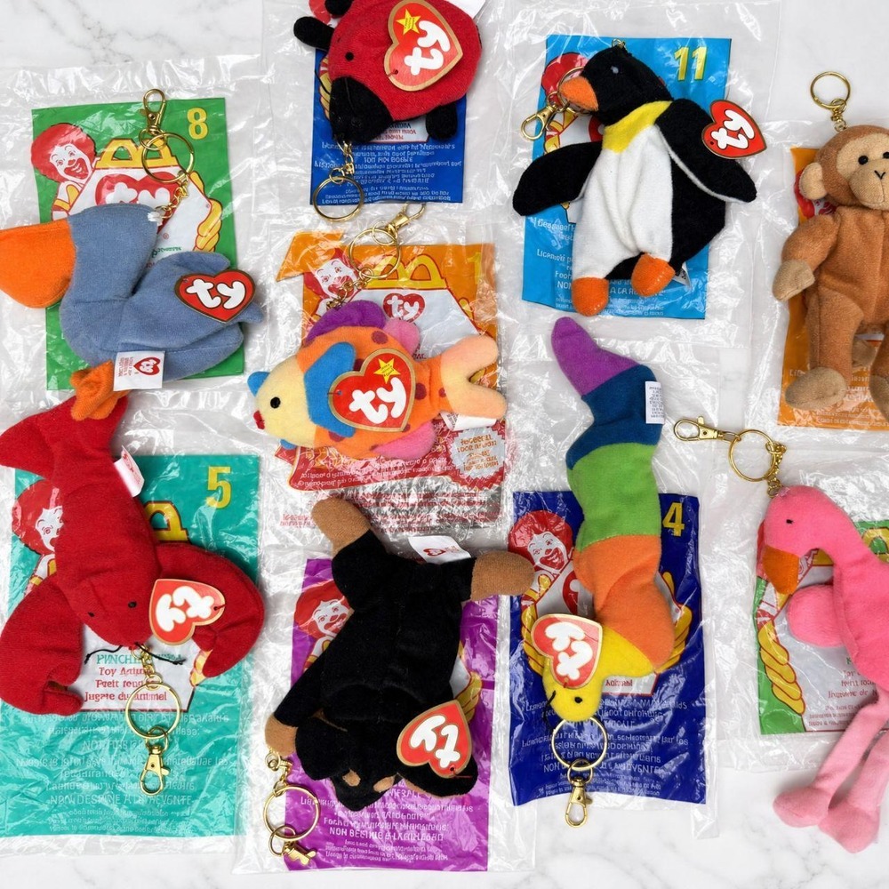 Teenie Beanie Baby Dotty The Dalmatian Bag Charm Upcycled Vintage 90s Keychain - Picture 6 of 6